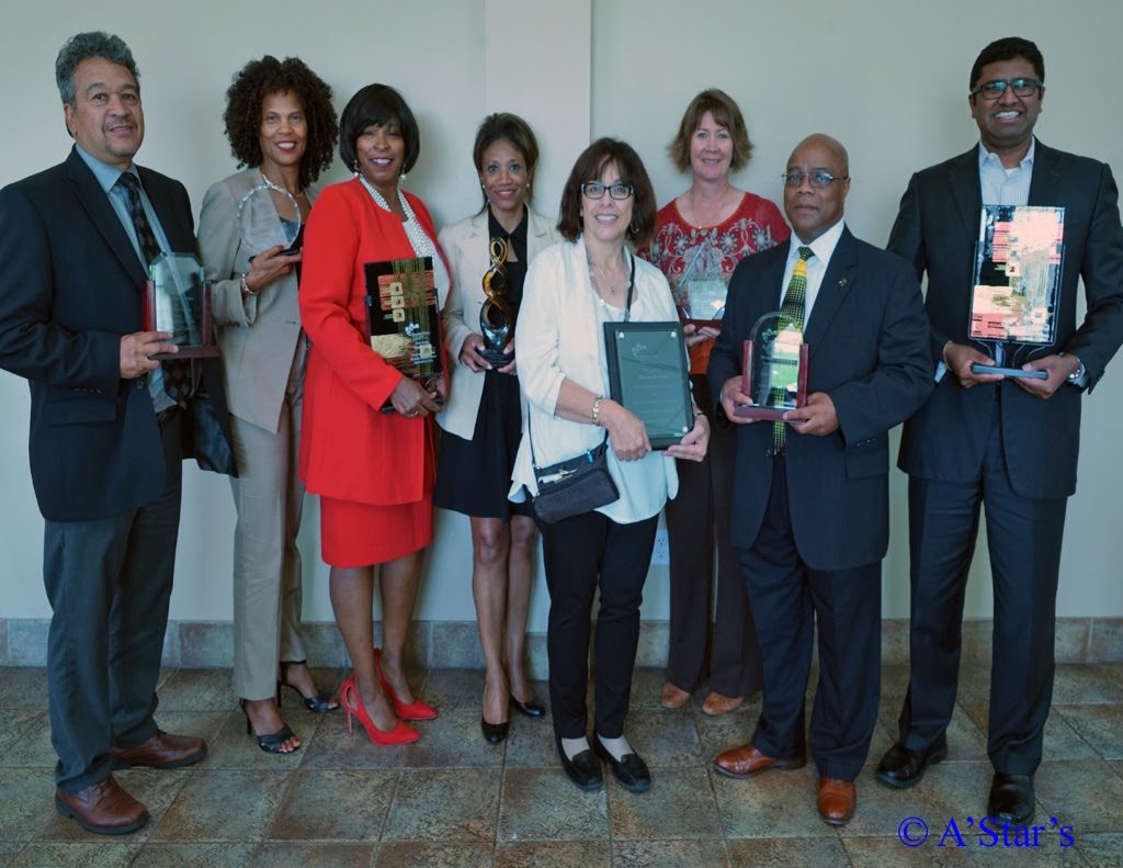 Gilmore CEO Jake Gilmore and Vice President Edweena Gilmore, far left, received the awards on behalf of our company.