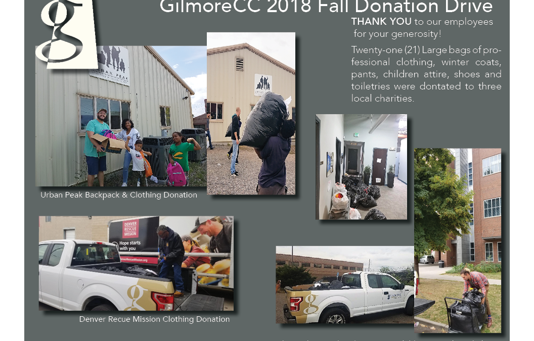 2018 Fall Employee Clothing Donation Drive